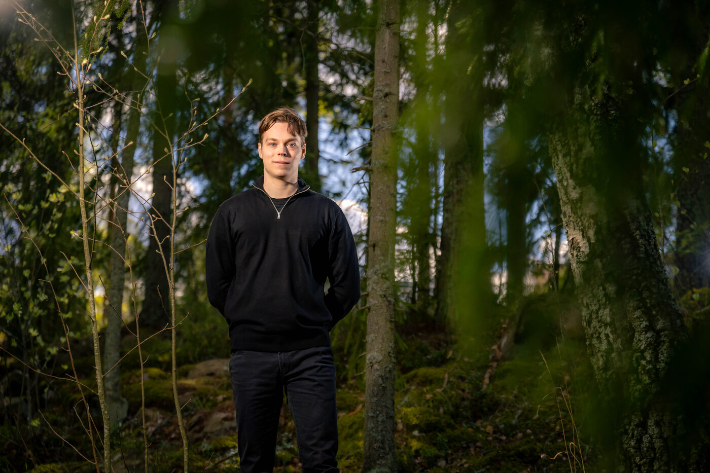 Juho Leppilampi ulkoilmassa
